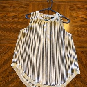 Black and white sleeveless top